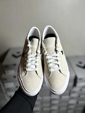 Converse One Star Pro Suede Shoes - Egret/White 172950C Mens CHOOSE SIZE